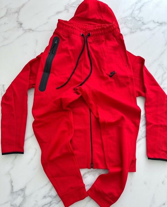 Trening Nike Tech Fleece Roșu Bumbac