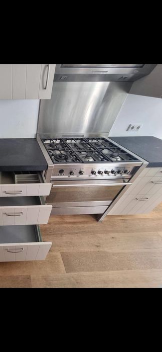Masina de gatit mixta Smeg Opera CS19-5 inox estetica argintie 90 cm