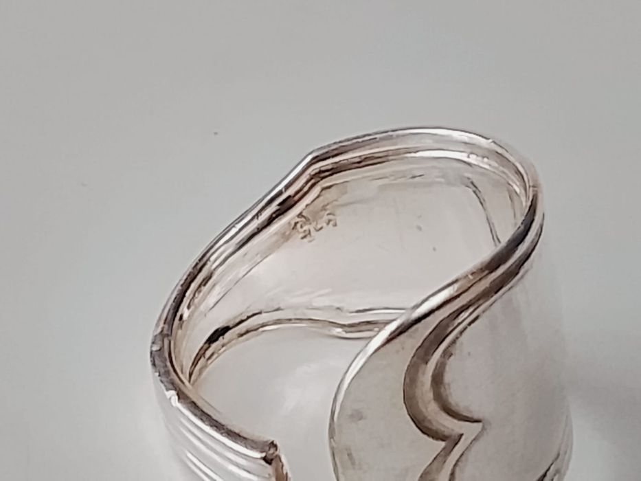 Vechi inel masiv din argint de 925, handmade