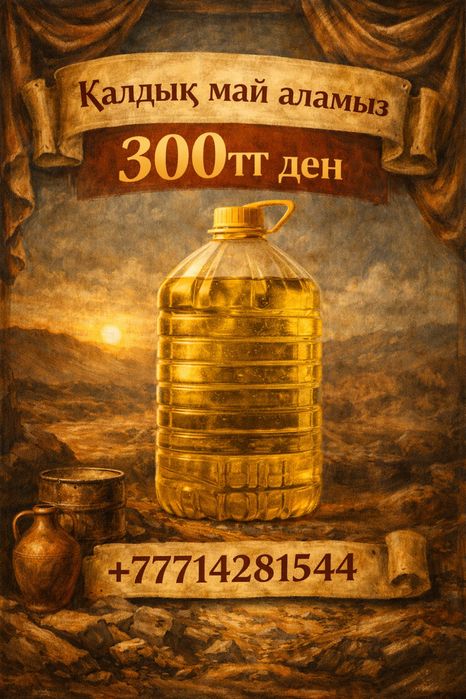 Покупаем отход масло 300тг за литр
