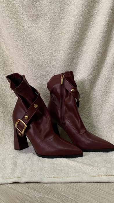 Ботильоны бордовые, 39,новые