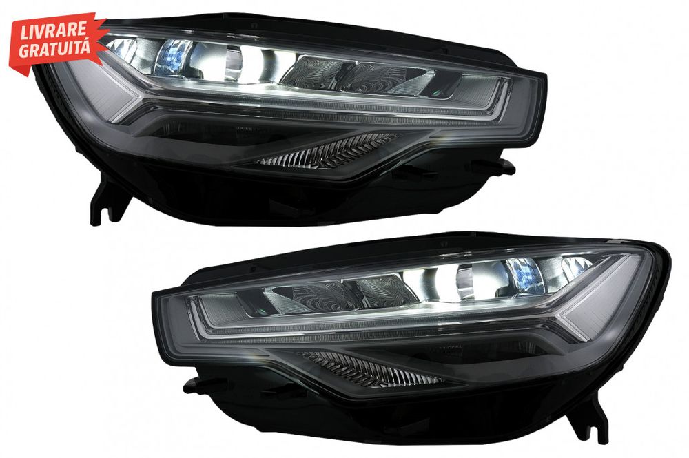 Faruri Full LED Audi A6 4G C7 (2011-2014) Facelift Design conversie de