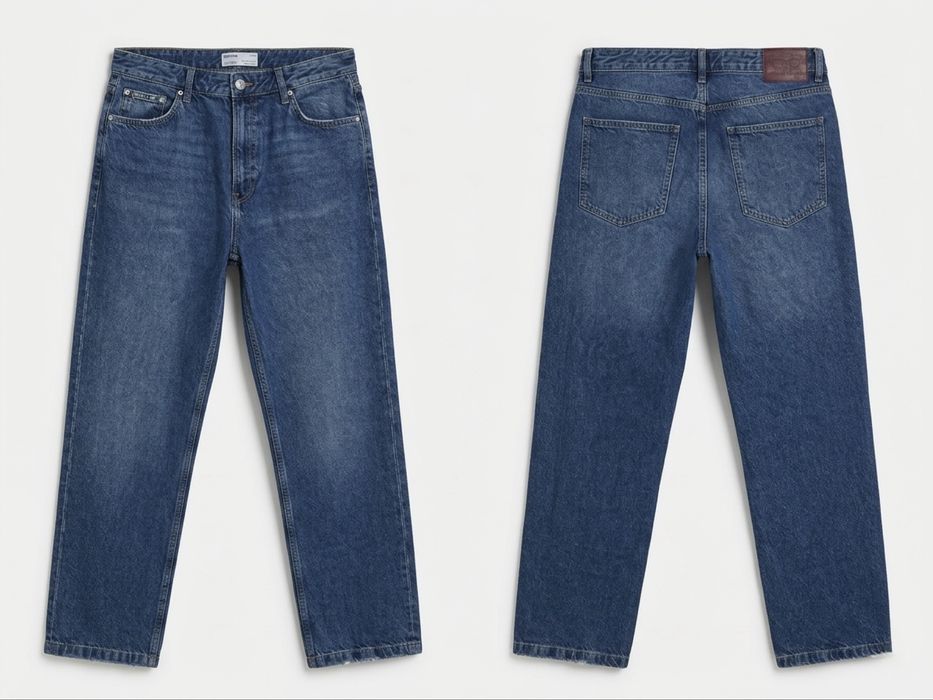 Мъжки Дънки Bershka син цвят