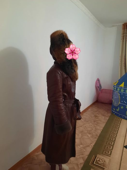 Зимний дубленка кожанный