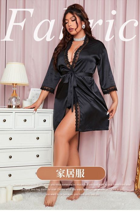 Атласная халат женский