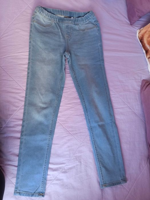 2 бр. Дълги Еластични Дънки за момиче + 1 бр. Къси Дънки, р-р 146-152