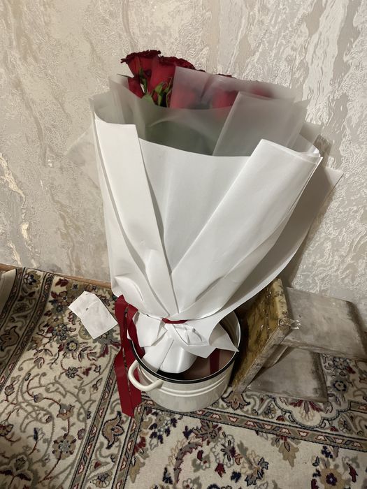 Красные розы 21шт