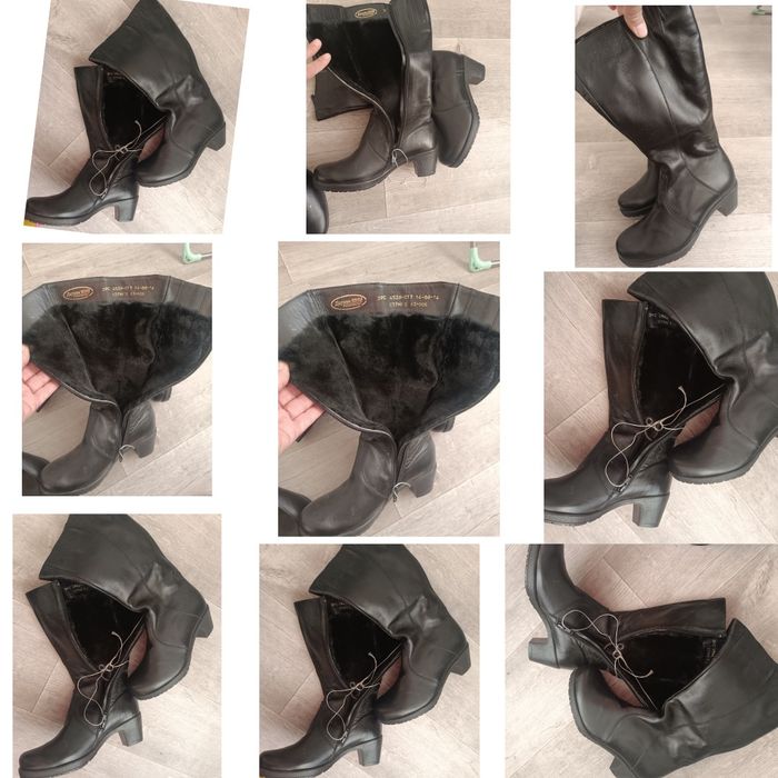 Срочно продам кожаные сапоги женские новый 36р и туфли кожаные новый-