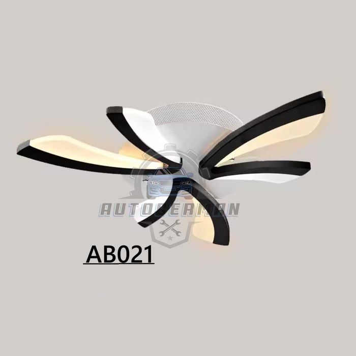 Таванна лампа 30W абажур черна дизайн с LED 3-степенна димируема