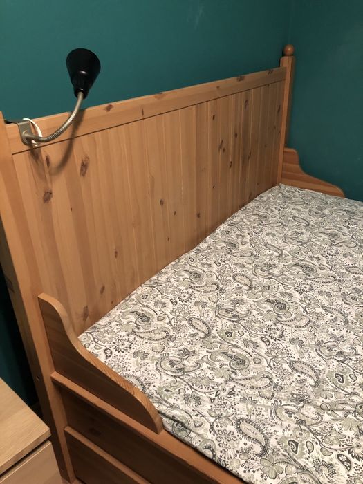 Pat lemn masiv ikea 160*200