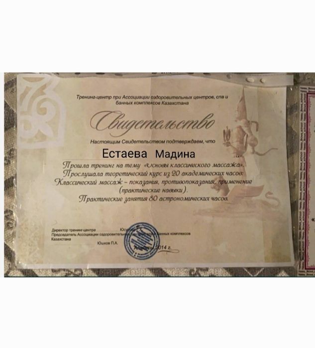 Массаж раслабляющий правый берег