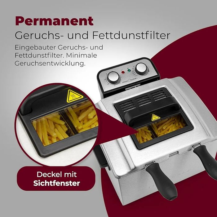 Нов двоен фритюрник Proficook PC-FR 1038 5 литра