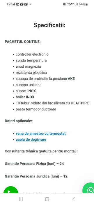 Panou solar ECOTIS nepresurizat 100 l comanda electronica