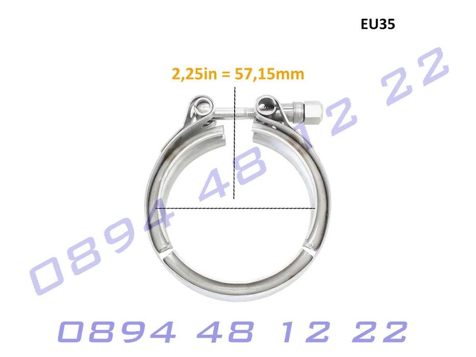 304 V-band лента неръждаема стомана Скоба 2.25" 2.5" 2.75" 3" 3.5