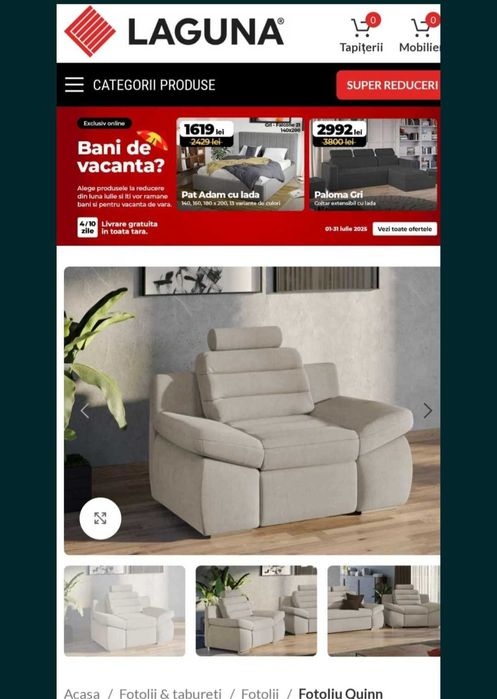 Fotoliu Laguna Quinn NOU