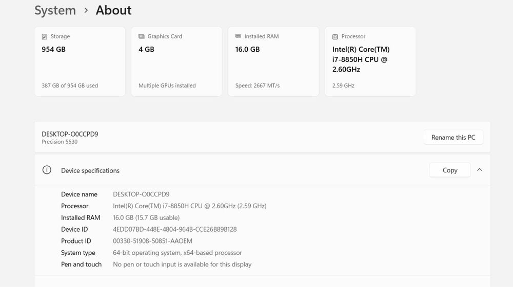 Dell Precision 5530 – workstation profesional