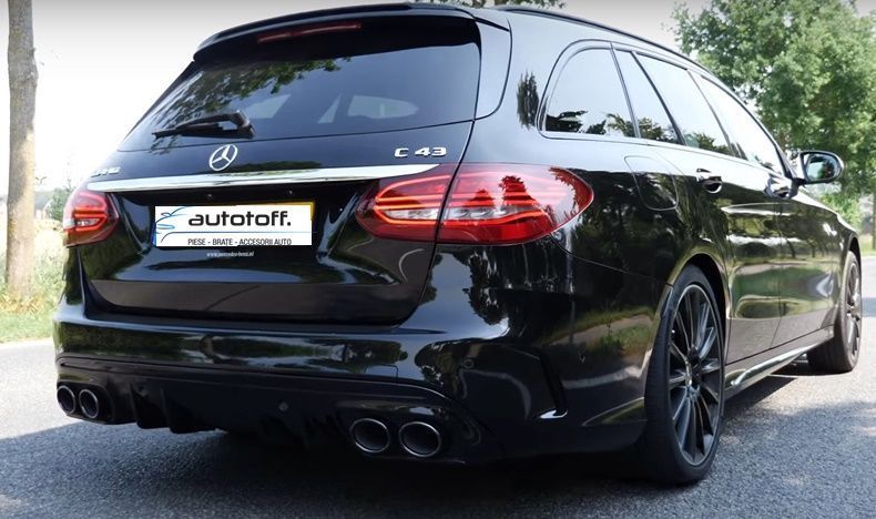 Difuzor bara spate Mercedes W205 S205 C-Class (14-20) model C43 AMG Black