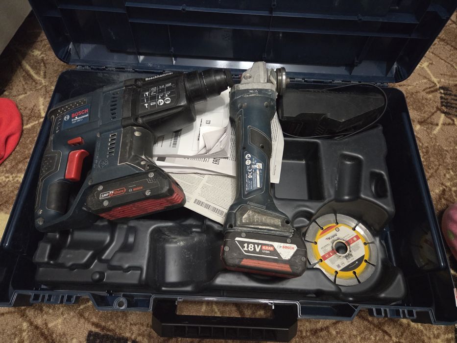 Перфоратор и болгарка Bosch