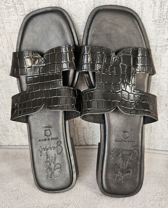 Дамски летни чехли OH MY SANDALS.етествена кожа ,38номер 15€.Нови