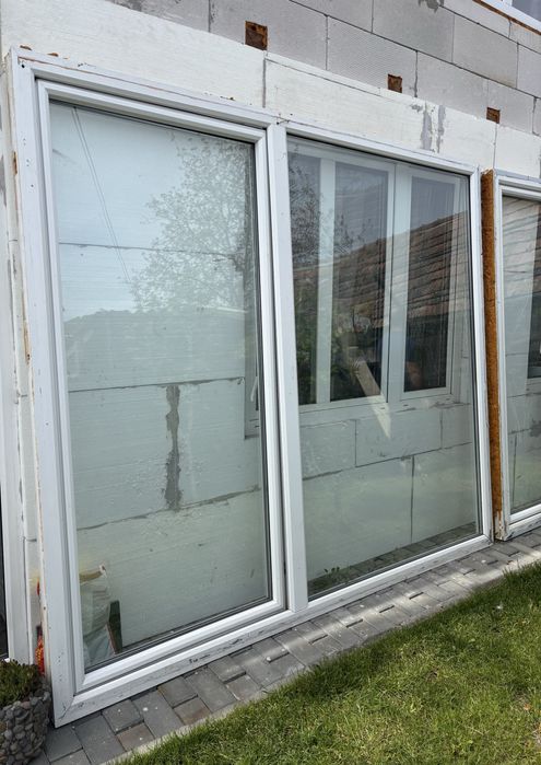 2 Uși terasă PVC termopan second hand