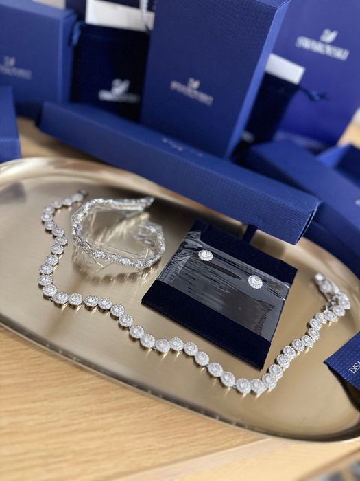 Set Swarovski Angelic Argintiu/ colier - brățară - cercei