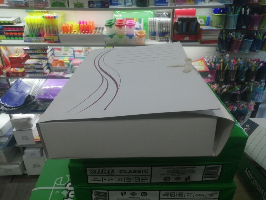 Papka enli karobkali Arxivniy..Папка для бумаг широкий архивний дело п