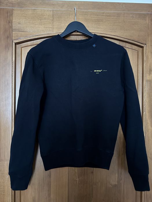 Bluza Off White neagra cu imprimeu galben