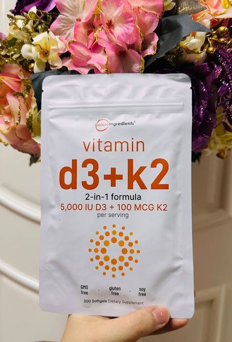 Vitamin d3 k2 5000 IU,300 softgel,100 mcg,vitamin d3,д3 к2