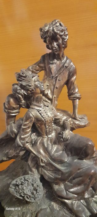 „Îndrăgostiții”. Semnata. A(Auro). Belcari.