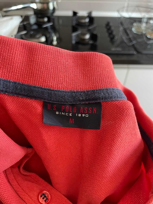 tricou polo rosu original-- marime M