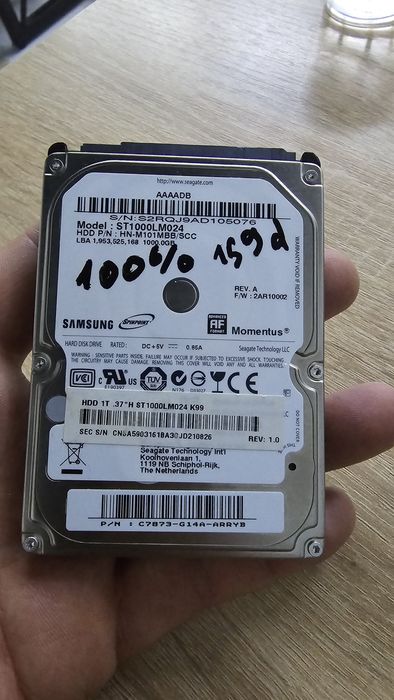 SAMSUNG HDD 1TB 2TA bor 100%