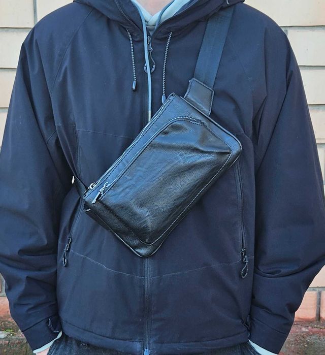 Мужская сумка через плечо , бананка , поясная сумка