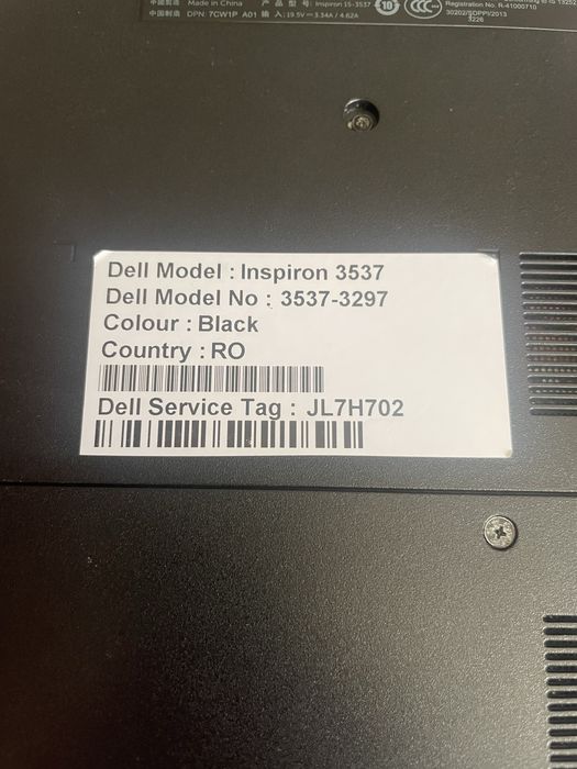 Leptop dell inspiron 3537