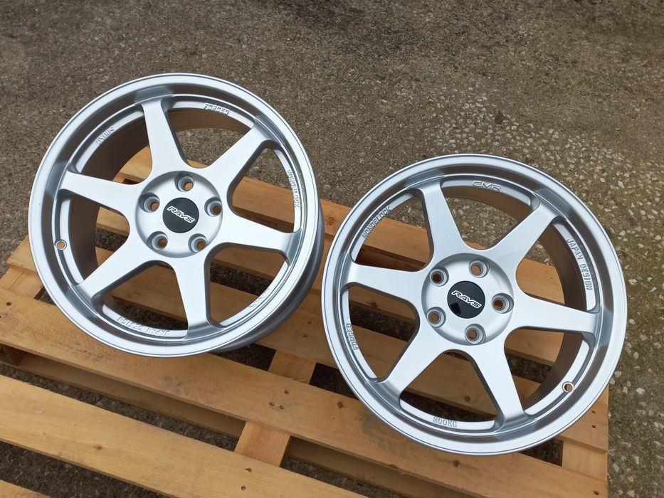 16"Rays T37 Volk Racing Silver 5х114.3 Чисто Нови 7.0ж ет35 Honda Mitsubushi Toyota Nissan Renault Subaru