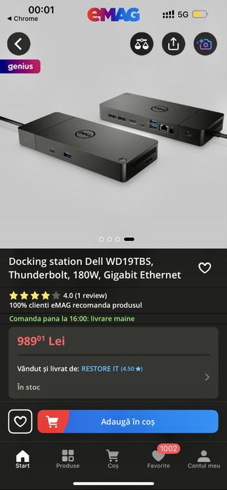 Dell docking station - statie de andocare