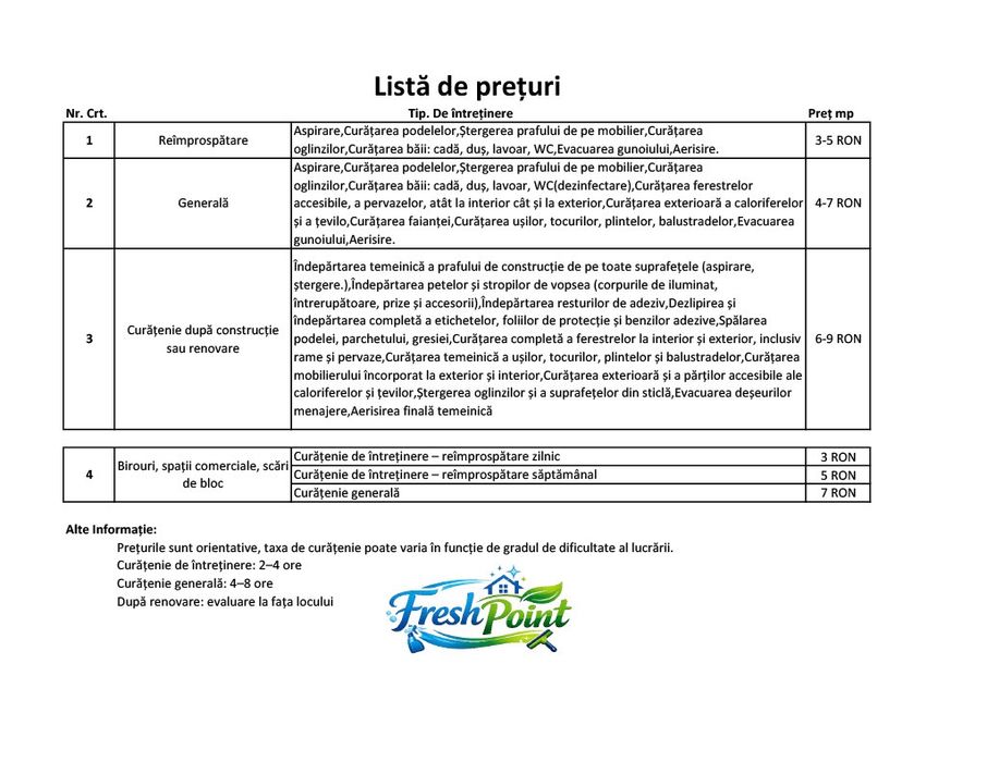 Curățenie profesională