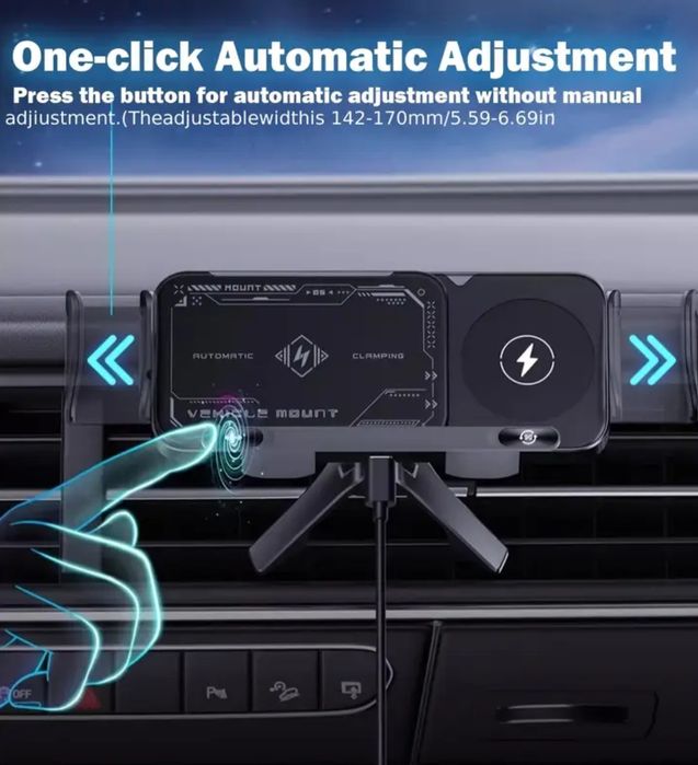 Incărcător auto telefon/tabletă- Wifi- inteligent- rotativ !