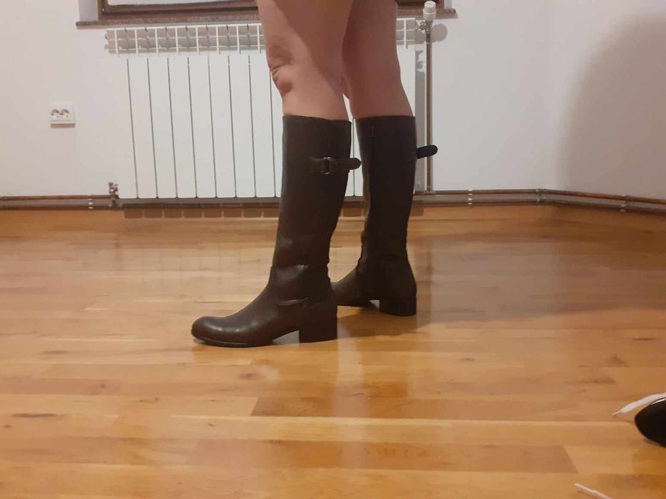 Cizme din piele maro