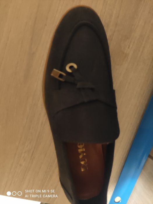 Макасины синего цвета тупецкие