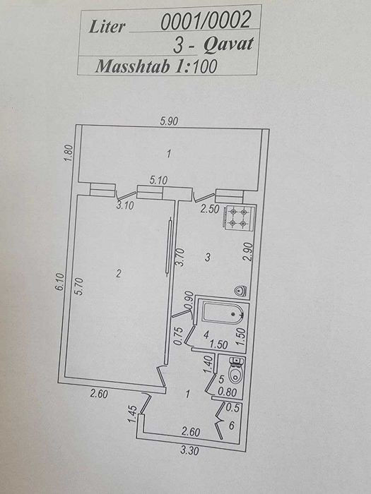 1 хонали квартира сотилади Шакарчи махалла 46м2 Учтепа