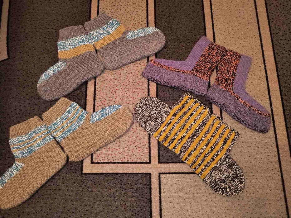 Дамски плетени ботушки - различни размери