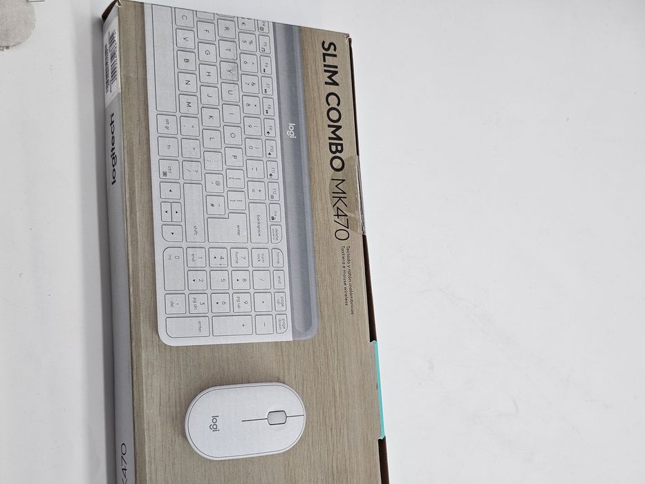 Kit tastatura + mouse wireless Logitech MK470, Slim, Alb