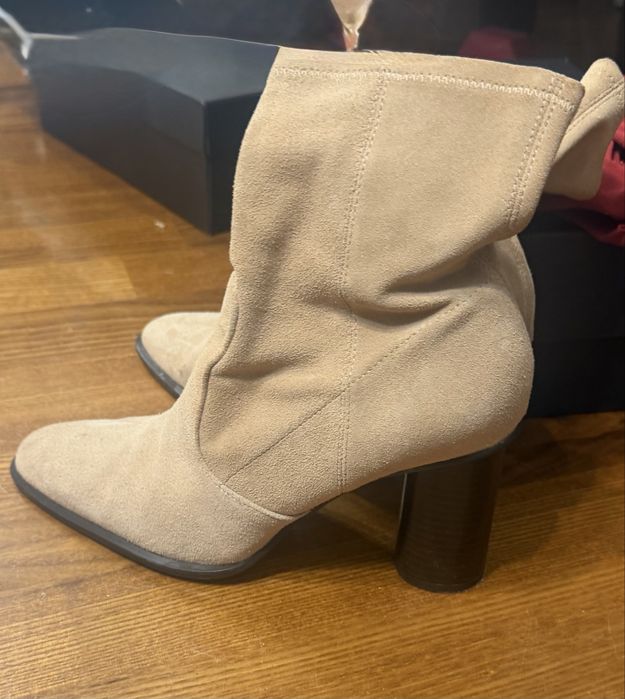 Ghete Zara 38 piele intoarsa