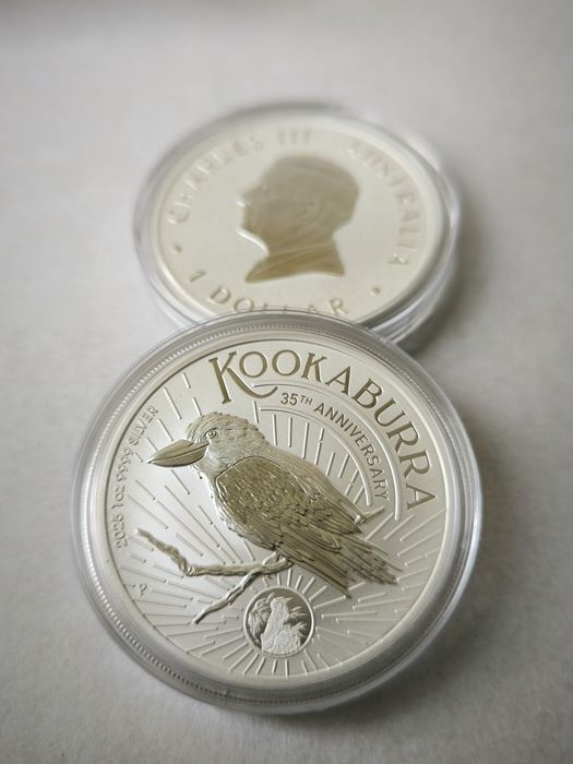 Сребърна монета Кукабура2024 и 2025