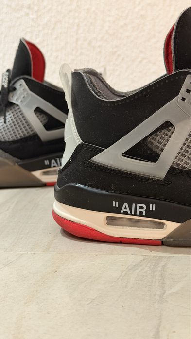 Jordan Retro 4 Black/Infrared Off-White Limited номер 42