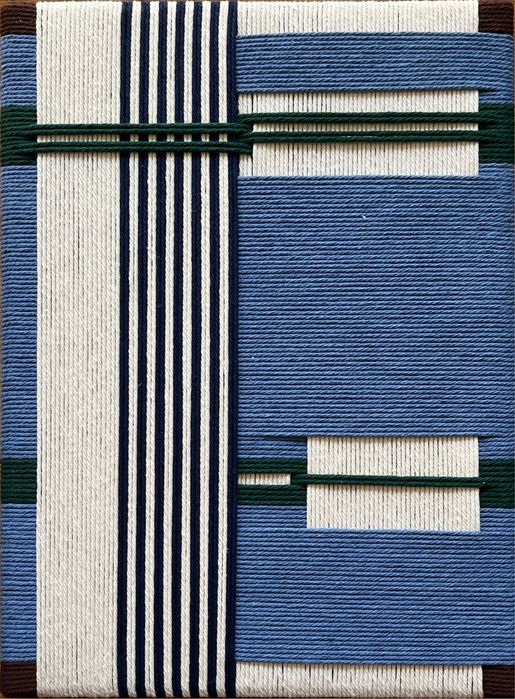 Tablou modern din fire textile- handmade