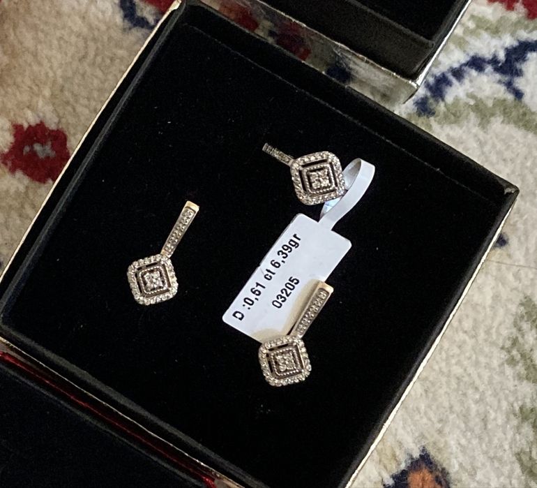 бриллиант набор золото