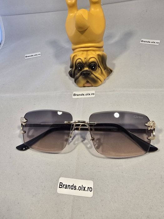 Set Ochelari de soare Cartier Rimless Brown, 17594, made in Italy