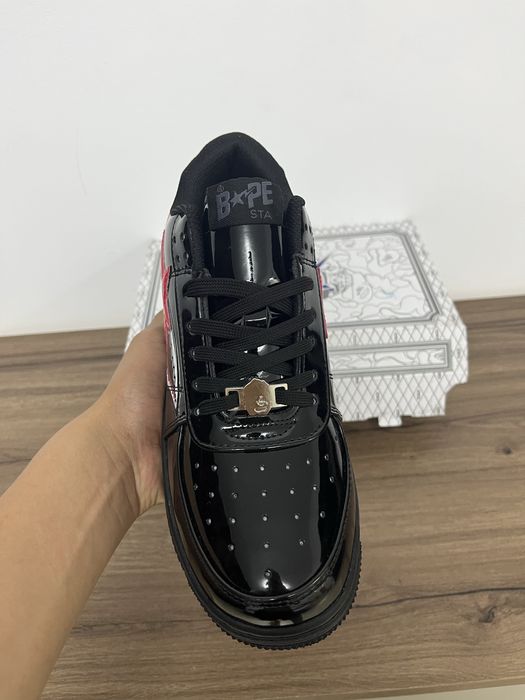 Adidasi A Bathing Ape Bape Sta Low în varianta de culoare "Shark Black".marimea 42