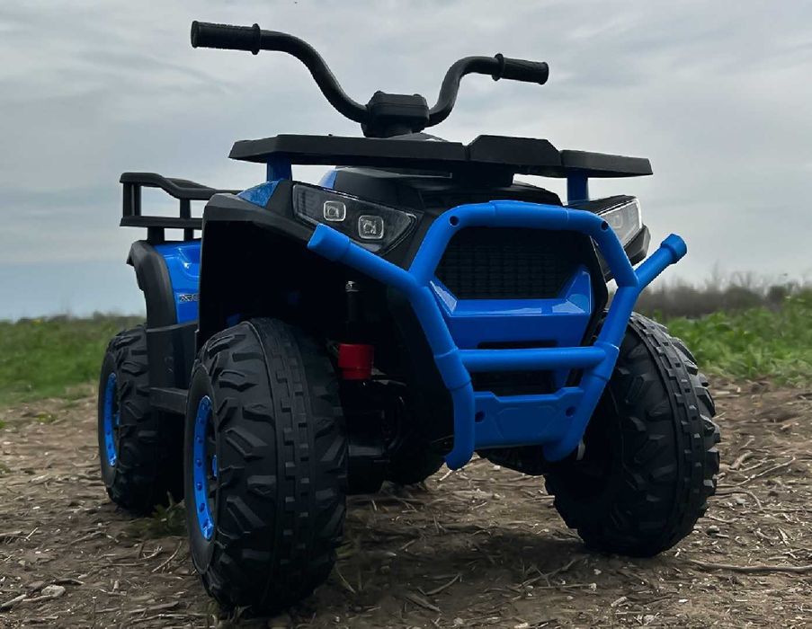 Акумулаторен бъги MINI 4X4 12V,MP3  с меки гуми  с Кожена седалка